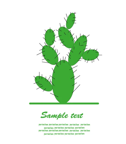 Fiore di cactus. illustrazione vettoriale — Vettoriale Stock