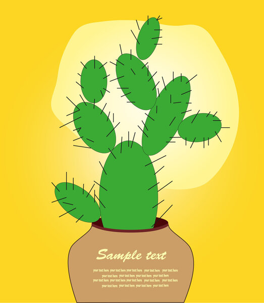 Цветок кактуса. векторная иллюстрация

