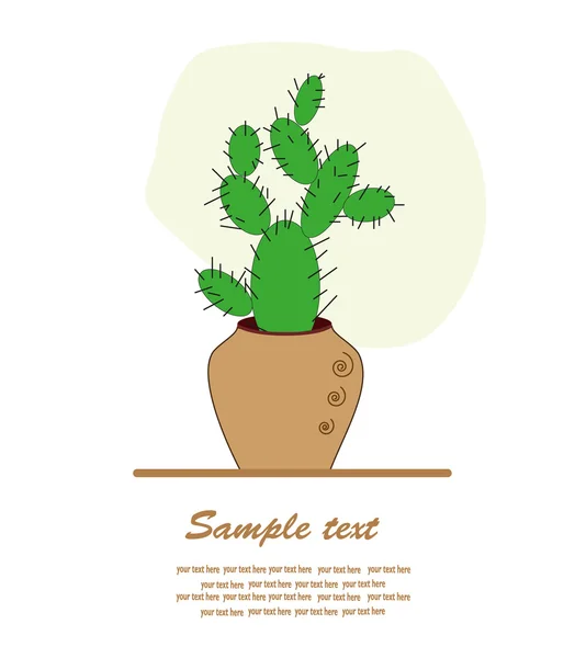 Fiore di cactus. illustrazione vettoriale — Vettoriale Stock