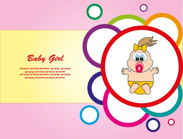 Μωρό κάρτα. εικονογράφηση φορέας — Διανυσματικό Αρχείο