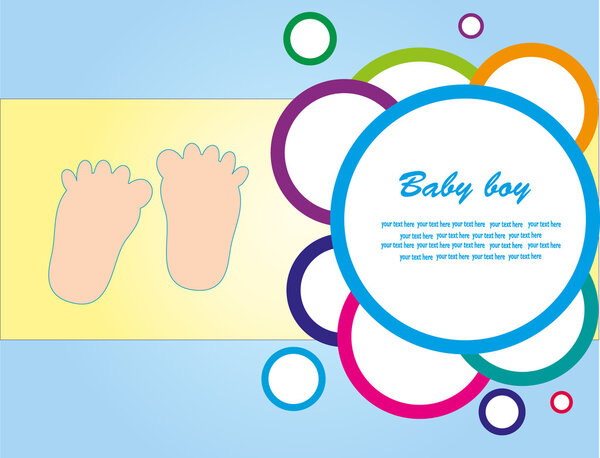 Card baby. vector illustration