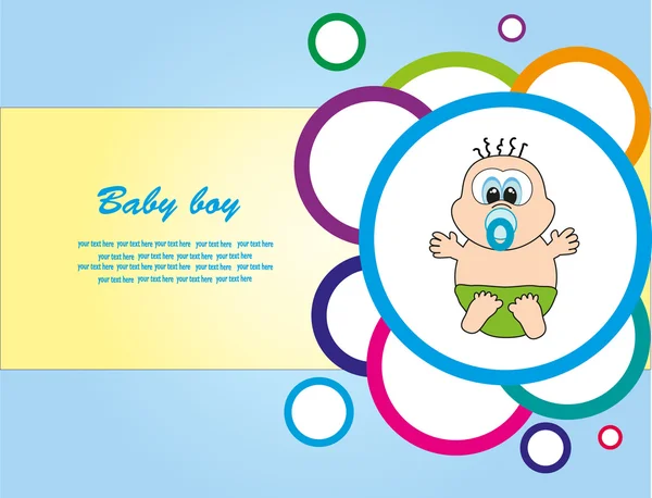 Carte bébé. illustration vectorielle — Image vectorielle