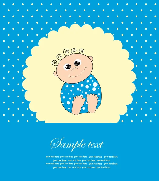 Ooievaar met een baby. vectorillustratie — Stockvector