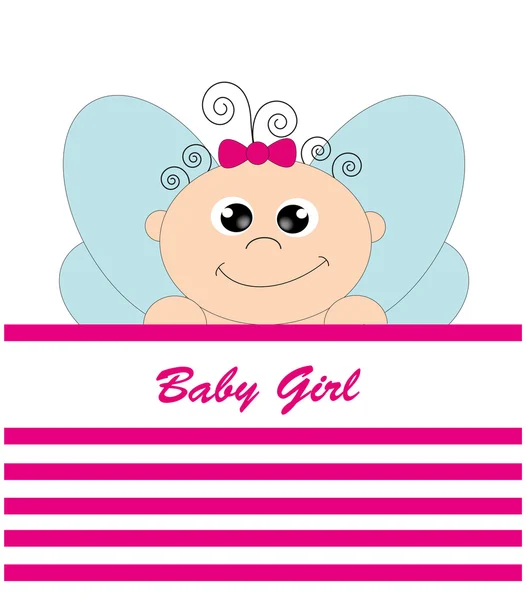 Χαριτωμένο μωρό κάρτα με έναν άγγελο. εικονογράφηση φορέας — Διανυσματικό Αρχείο