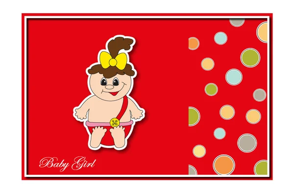 Baby briefkaart album. vectorillustratie. — Stockvector