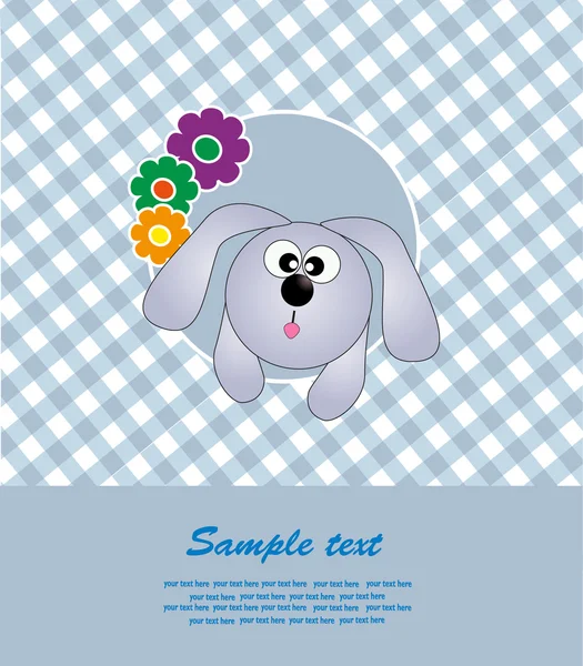 Carte bébé avec animaux. illustration vectorielle — Image vectorielle