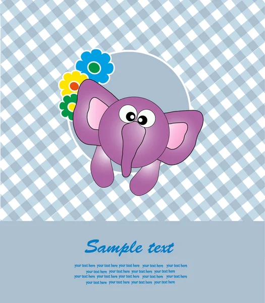 Baby card with animals. vector illustration — Stock Vector