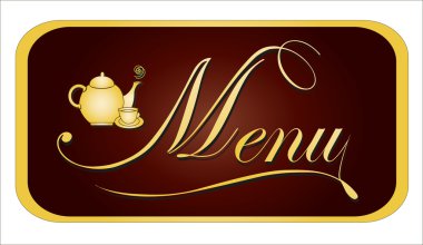 Gold card menüsü. vektör çizim