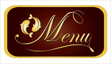 Gold card menüsü. vektör çizim