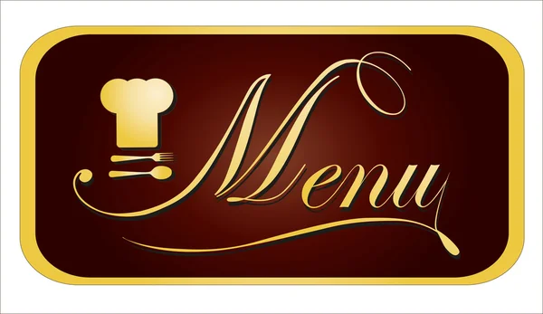 Gouden Kaart menu. vectorillustratie — Stockvector