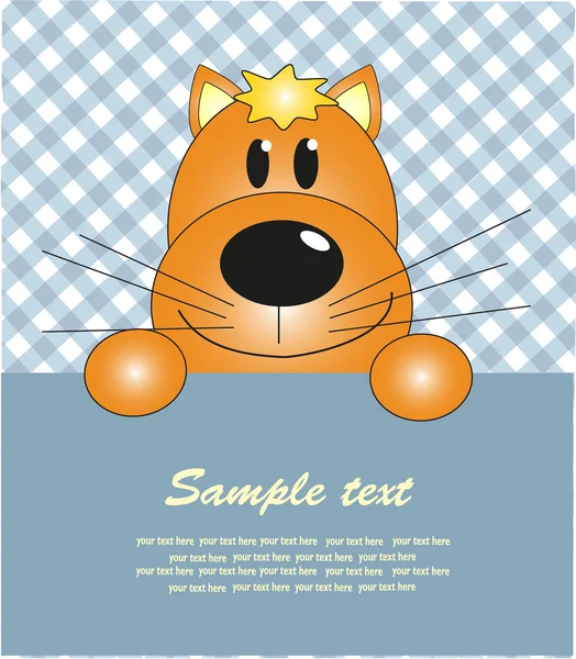 Card cu animal. ilustrație vectorială — Vector de stoc