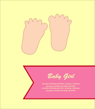 Bebek kartı. vektör çizim