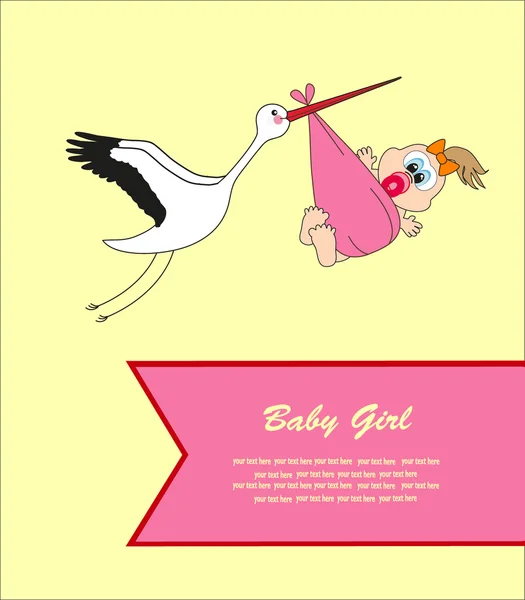 Tarjeta de bebé. ilustración vectorial — Vector de stock