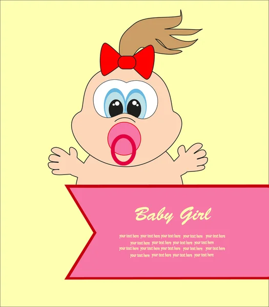 Tarjeta de bebé. ilustración vectorial — Vector de stock