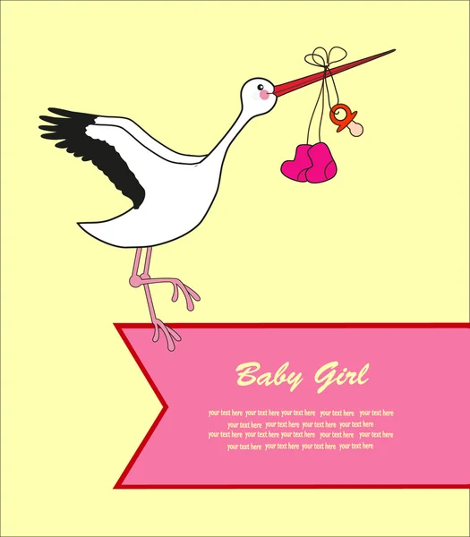 Kaart van de baby. vectorillustratie — Stockvector