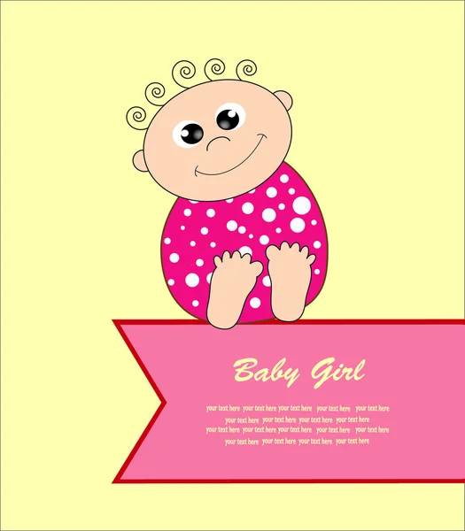 Kaart van de baby. vectorillustratie — Stockvector