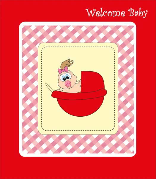 Bienvenida bebé. ilustración vectorial — Vector de stock