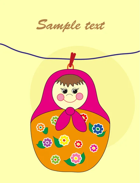 Russian doll. vector illustration — Stock Vector