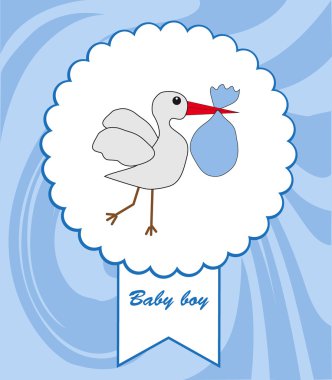 kart - bebeğim. vektör çizim