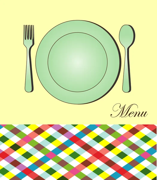 Cute menu card. vector illustration — Stock Vector