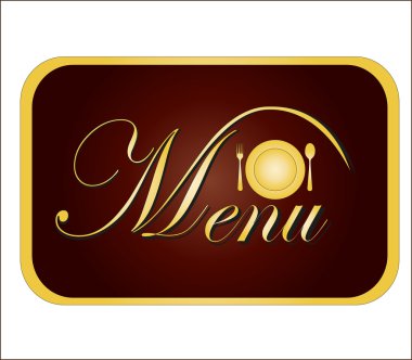 Gold card menüsü. vektör çizim