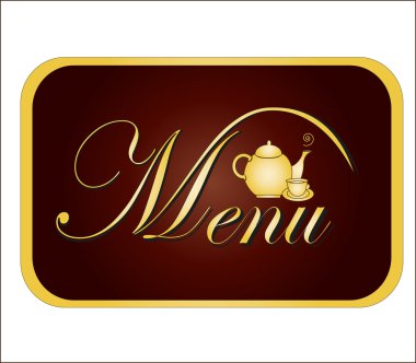 Gold card menüsü. vektör çizim