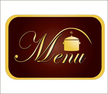 Gold card menüsü. vektör çizim