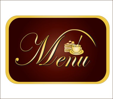 Gold card menüsü. vektör çizim