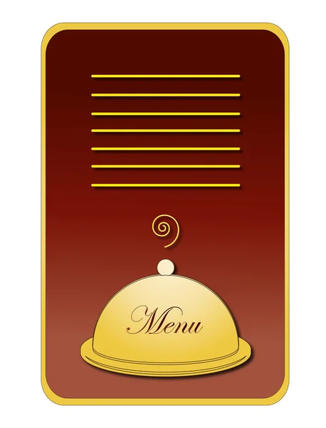 Zlatá karta menu. vektorové ilustrace — Stockový vektor