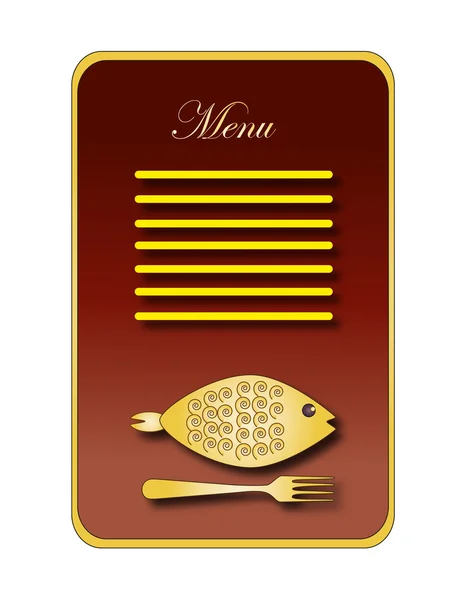 Gold card menu. vector illustration — Stock Vector