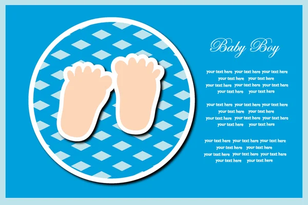 Baby footprints. vector — Stock Vector