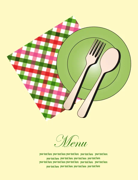 Carta del menu. illustrazione vettoriale — Vettoriale Stock