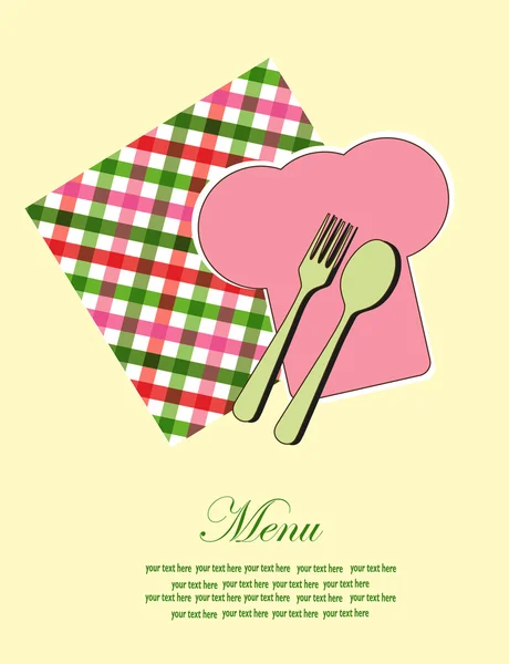 Carta del menu. illustrazione vettoriale — Vettoriale Stock