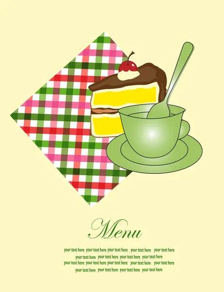 Carta del menu. illustrazione vettoriale — Vettoriale Stock