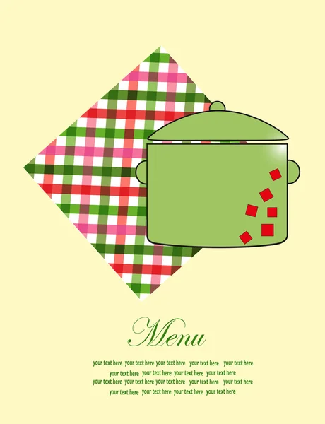 Tarjeta de menú. ilustración vectorial — Vector de stock