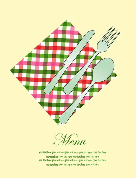 Carta del menu. illustrazione vettoriale — Vettoriale Stock