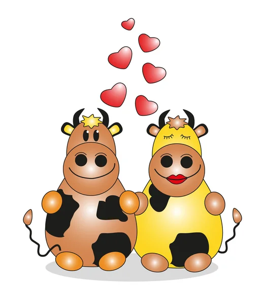 Valentine's Day. Lovers animals. Vector — Stock Vector