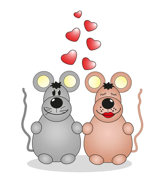 Valentine's Day. Lovers animals. Vector — Stock Vector