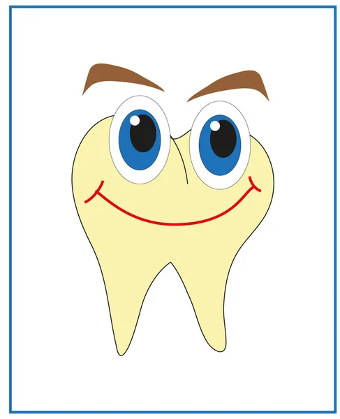 Tooth. Cartoon. Vector. — Stock Vector