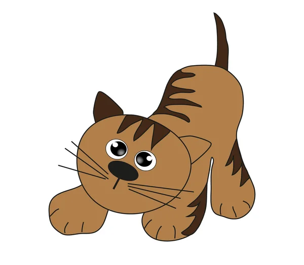 Gatito gracioso. Vector . — Vector de stock