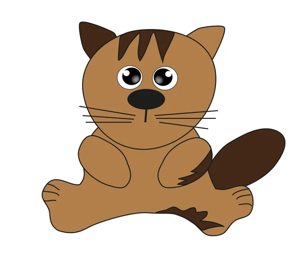 Gatito gracioso. Vector . — Vector de stock