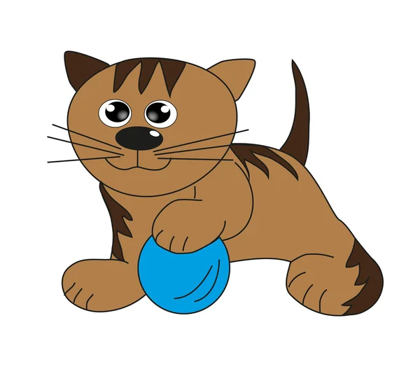 Gatito gracioso. Vector . — Vector de stock