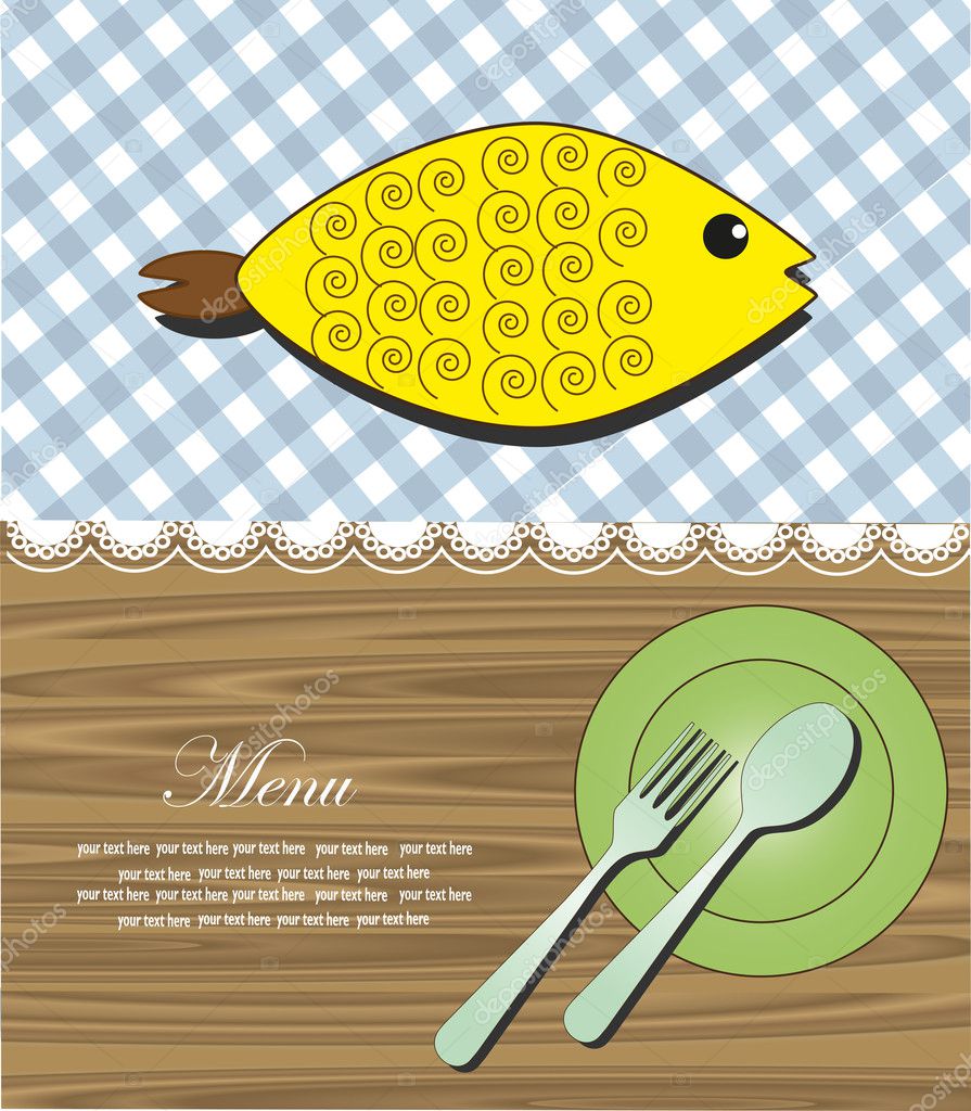 interesting menu. vector illustration