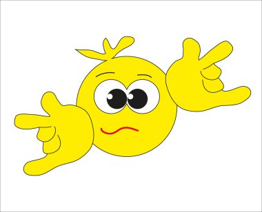 yuvarlak sarı gülen. vektör