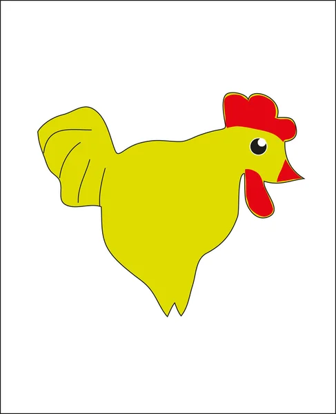 Bird - cock. Figure. Vector. — Stock Vector