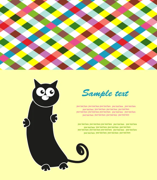 Чорний кіт. Векторна ілюстрація — стоковий вектор