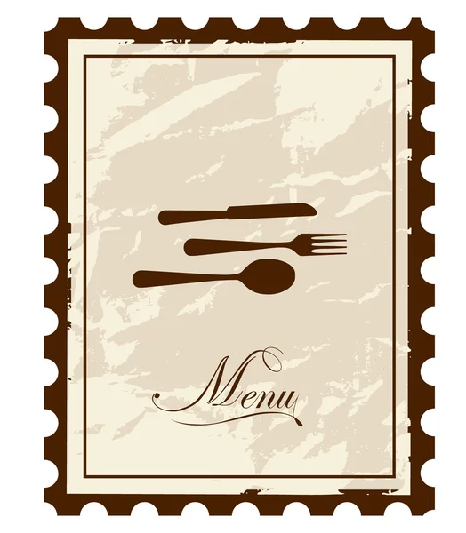 Oude mark - menu. vectorillustratie. — Stockvector