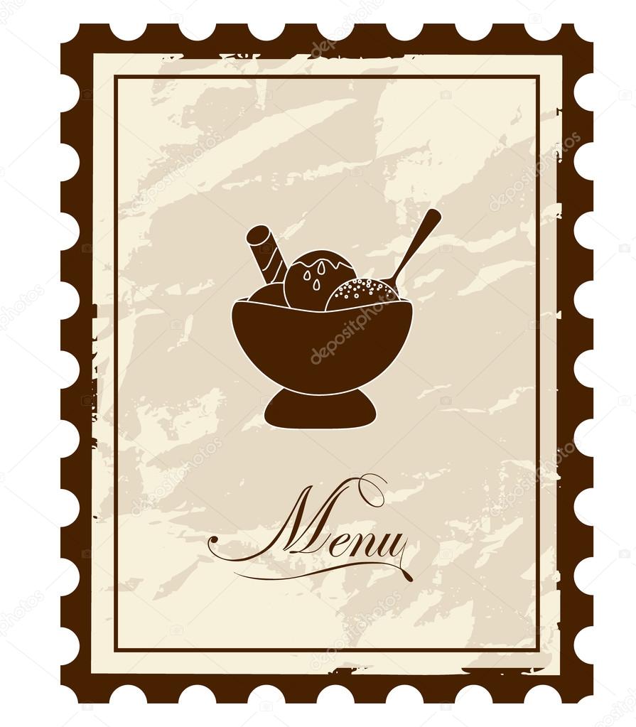 Old mark - menu. Vector illustration.