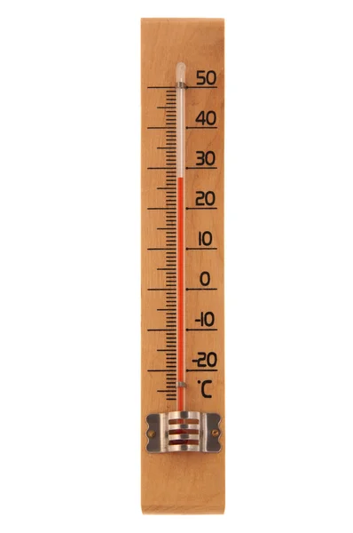 Houten thermometer — Stockfoto