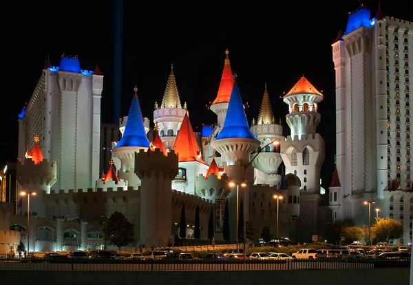 Excalibur Hotel and Casino at night in Las Vegas